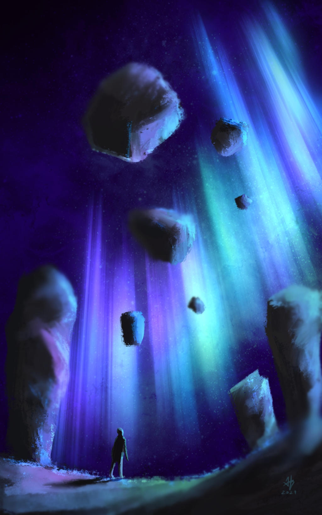Floating Rocks by birkat on DeviantArt