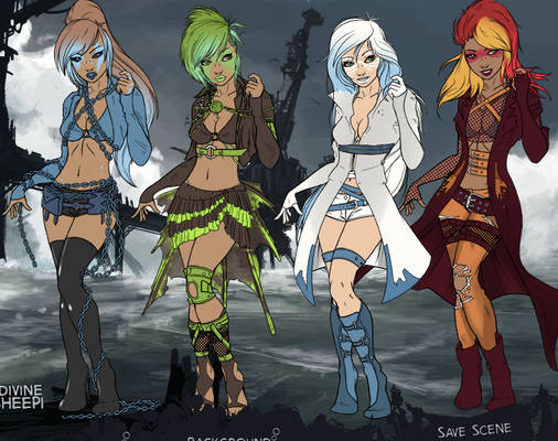 Girls of Nature elements
