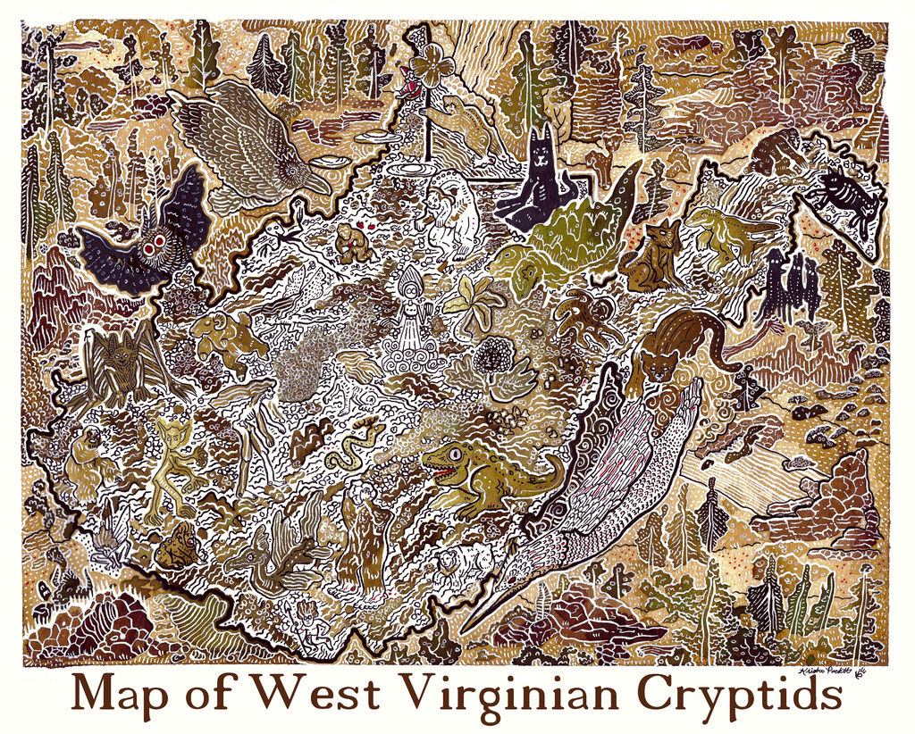 West Virginia Cryptid Map by Kway100 on DeviantArt
