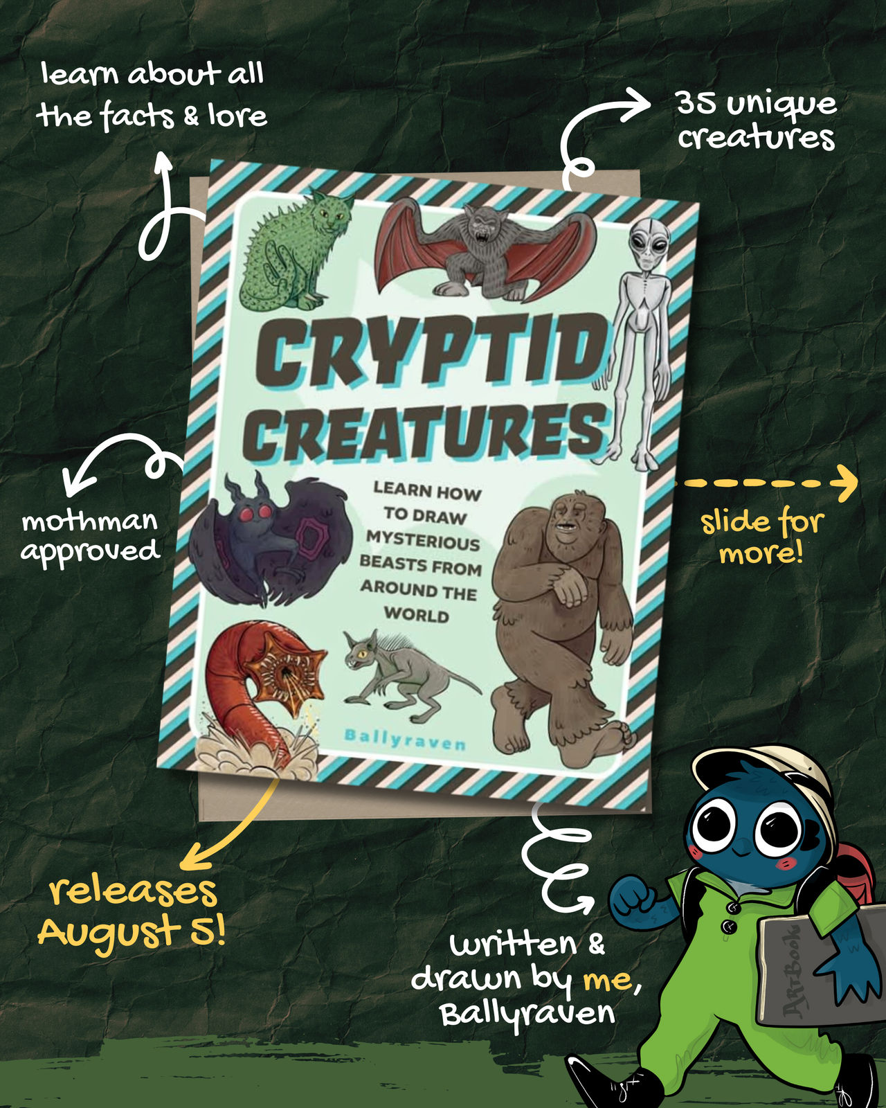 CRYPTID CREATURES, a how to draw cryptids book! by Kway100 on DeviantArt