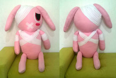 Pink bunny plushie