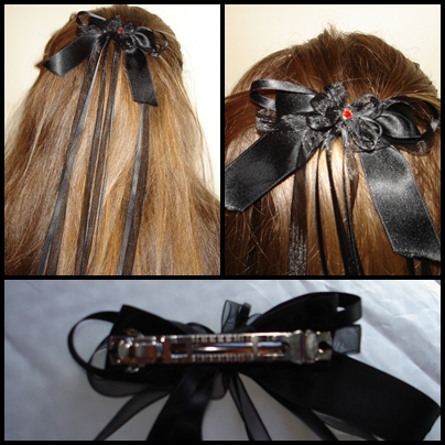 Hair bow, black