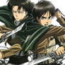 Rivaille and Eren render