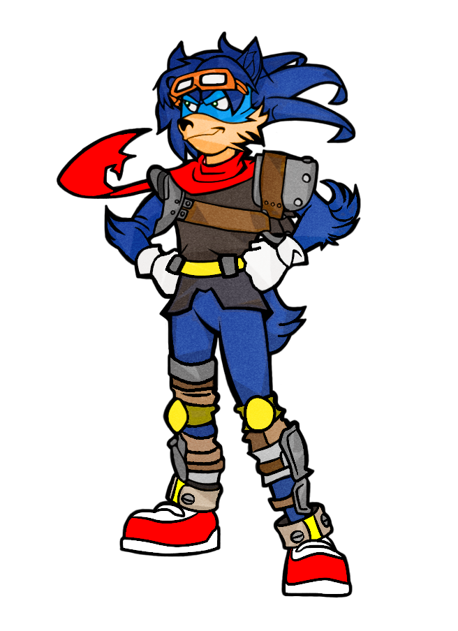 Sonic in Sly Cooper Style