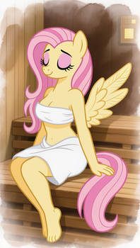 Spa Ponies: Fluttershy at The Sauna
