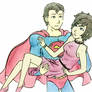 Superman saving Brucine
