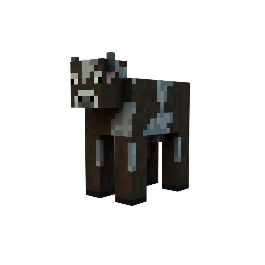 Minecraft Render - Cow by Danixoldier on DeviantArt