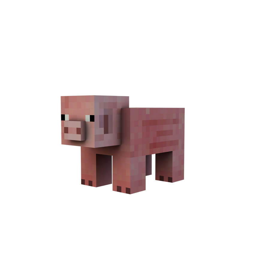 Minecraft Render - Pig by Danixoldier on DeviantArt