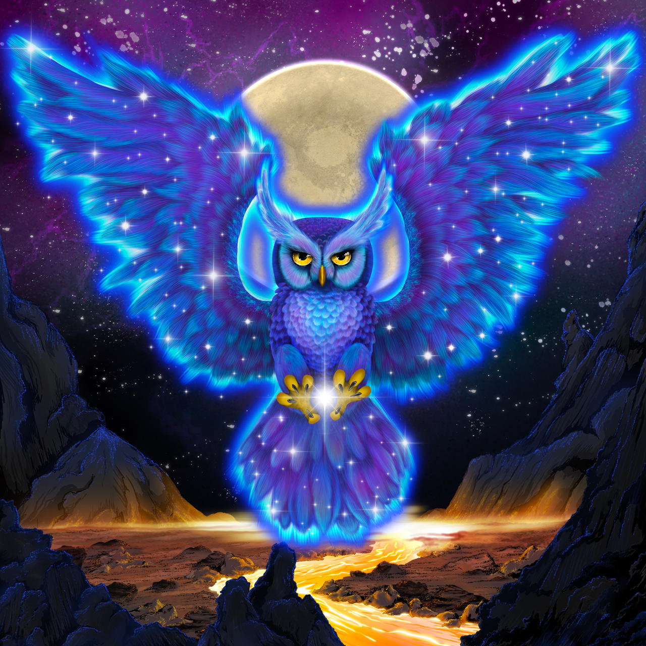 Galactic Meowl Galaxy Owl by SnakebiteArt on DeviantArt