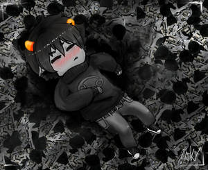 Chibi Karkat: Sleep on the Horn Pile