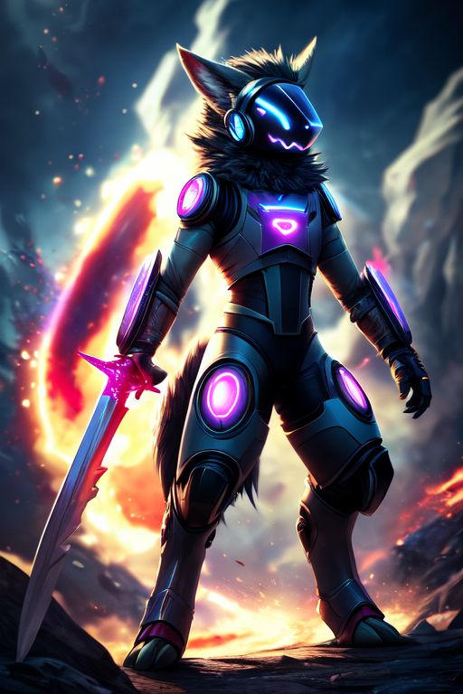 Protogen swordsman by IZLANIT on DeviantArt