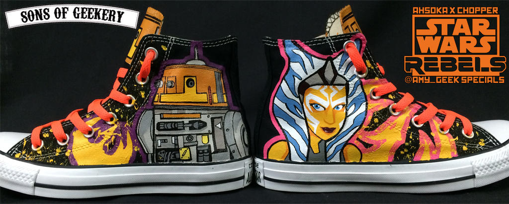 Star Wars Rebels: Ashoka x Chopper Sneakers by D-ART-H on DeviantArt