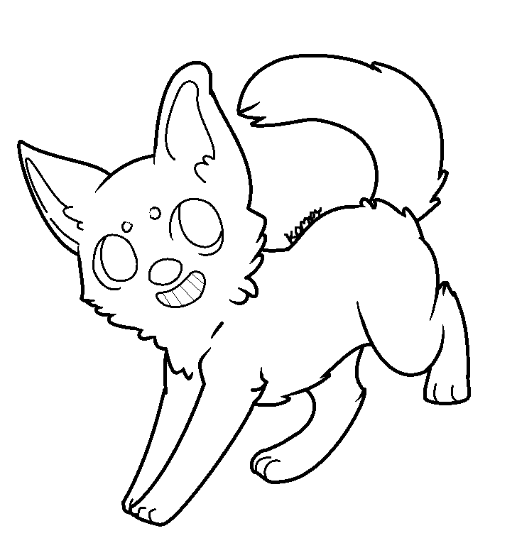 Pup dog lineart