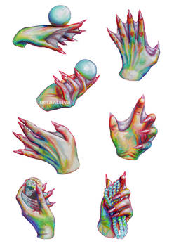 Mermaid hands Study