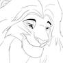 Adult Simba Free Lineart