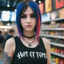 Guy transformed into a Hot Topic employee.  TG