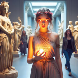 In a Museum and Touched by the Goddess of Beauty