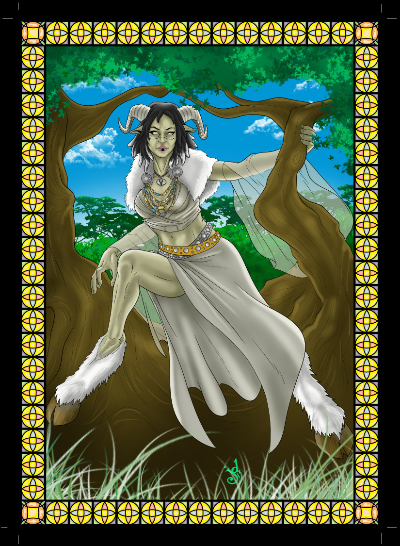 Perchta Cosplay trading card commission