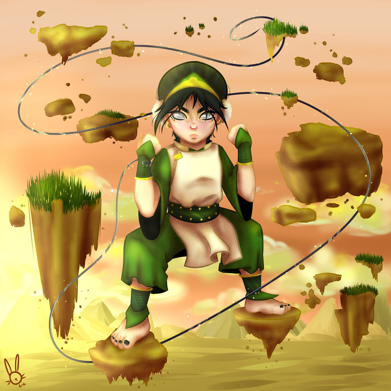 Earthbender Deviantart The best Earthbender in the World by DesenhaLia on DeviantArt