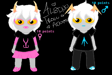 Albino Wriggler Troll Adopts CLOSED by Me0w-Chan