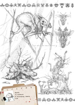 Mother-deer sketch page