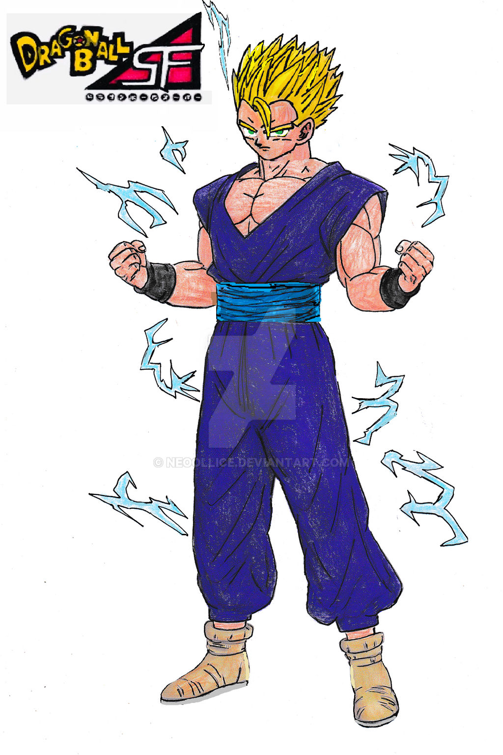 Gohan (Super Saiyan 2) (Age 798) by NeoOllice on DeviantArt