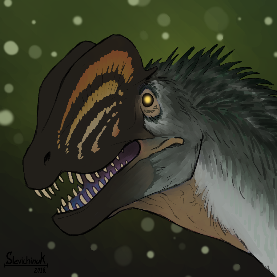 Doolysaurus Deviantart Dilophosaurus avatar by Slevichinuk on DeviantArt
