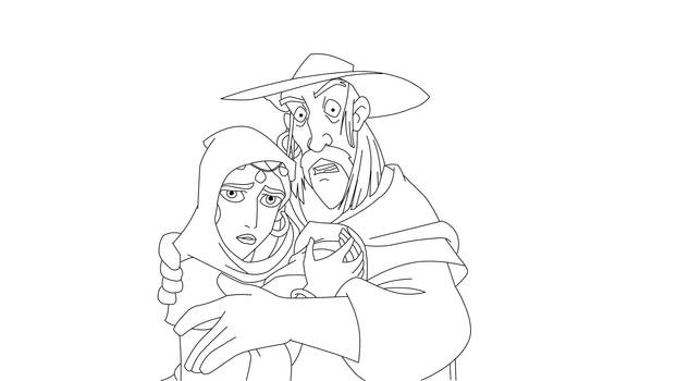 Quasimodo's parents Coloring Page