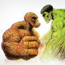 Thing vs Hulk - white