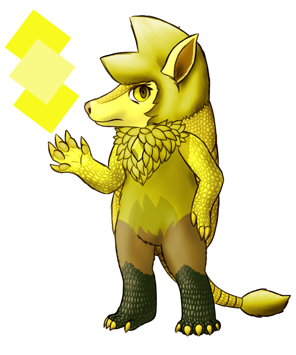 Yellow Diamond but as an armadillo