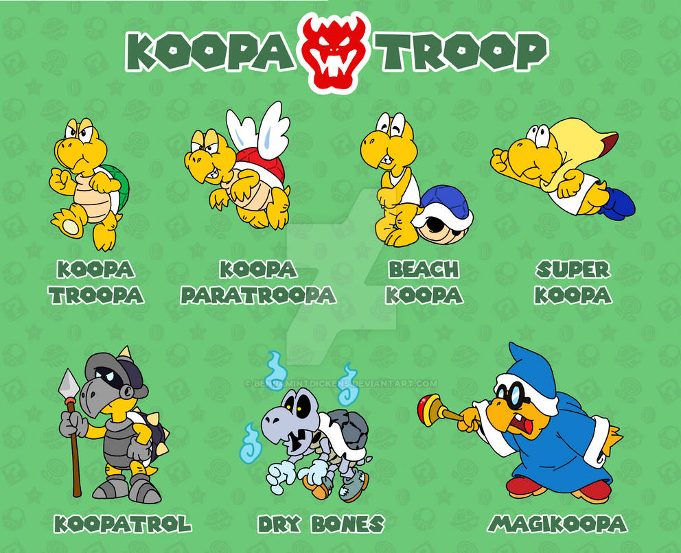 Super Mario Roopa Super Mario Bros. Koopa Troop by BenjaminTDickens on DeviantArt