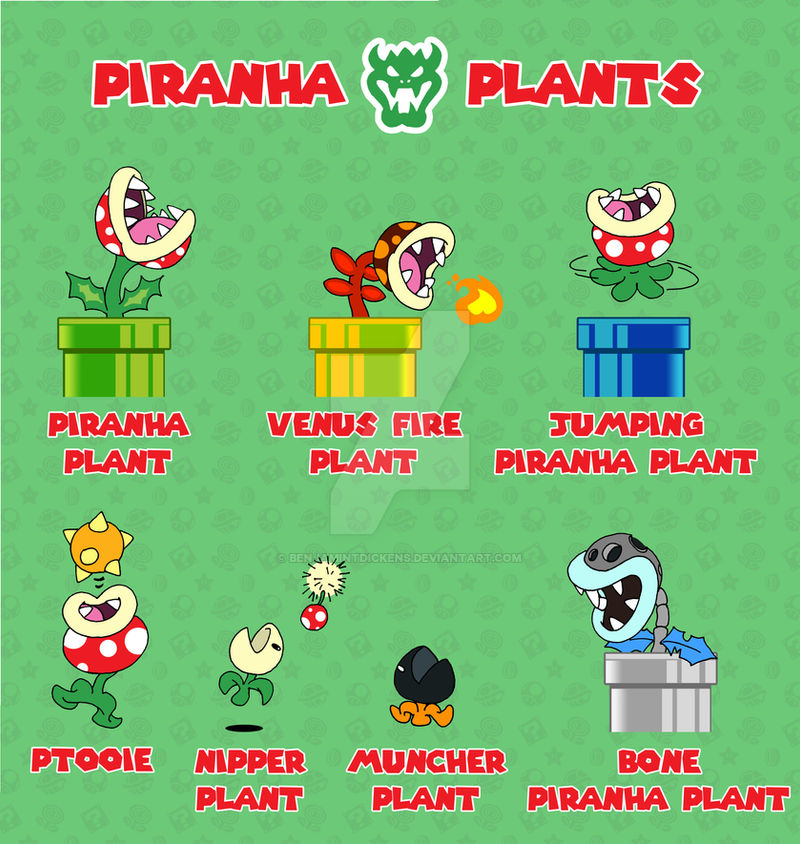 Super Mario Bros Piranha Plants By Benjamintdickens On Deviantart