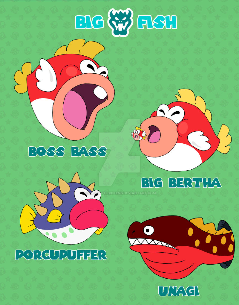 Angry Fish Mario Super Mario Bros. Big Fish by BenjaminTDickens on DeviantArt