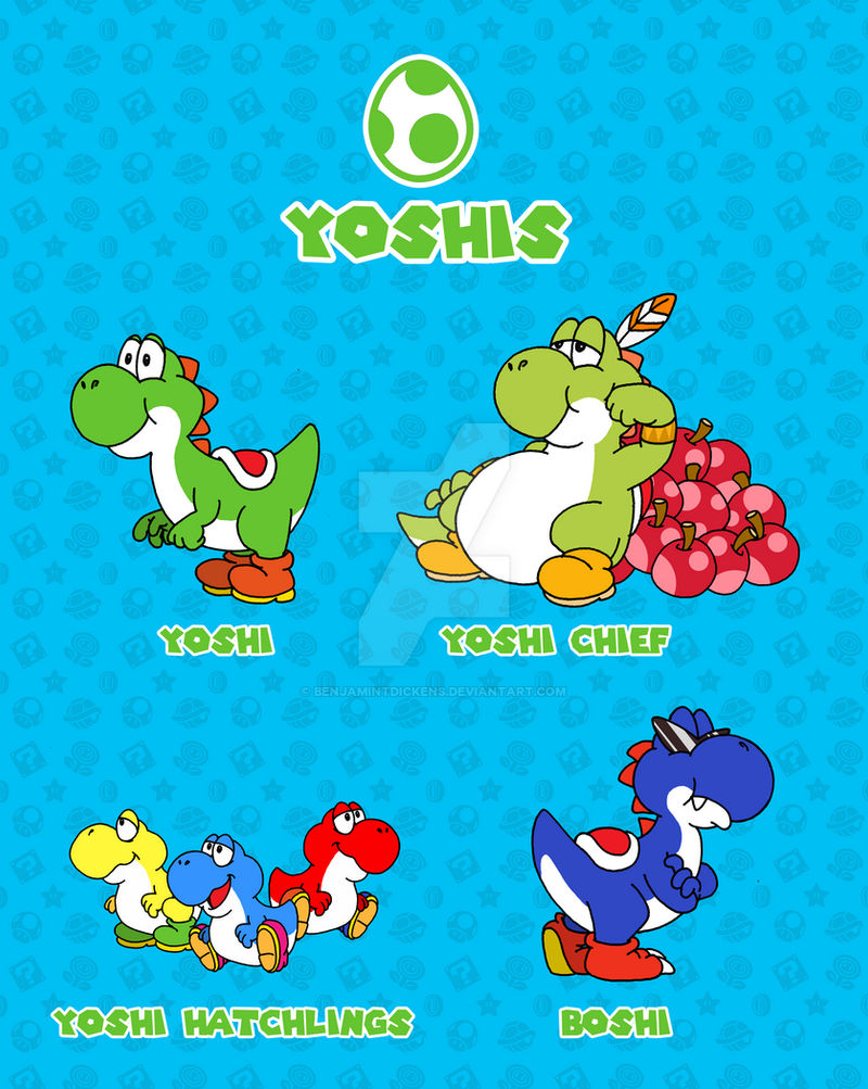 Super Mario Bros. Yoshis by BenjaminTDickens on DeviantArt