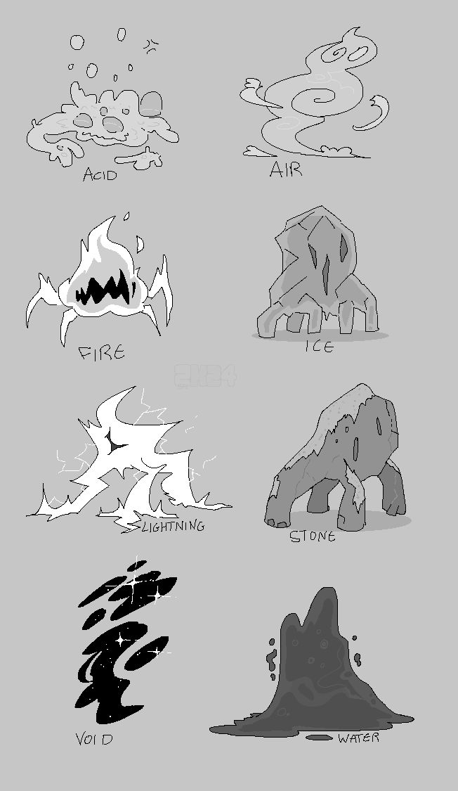 Byte Elementals Deviantart Elementals by An-0ther-0ne-1 on DeviantArt
