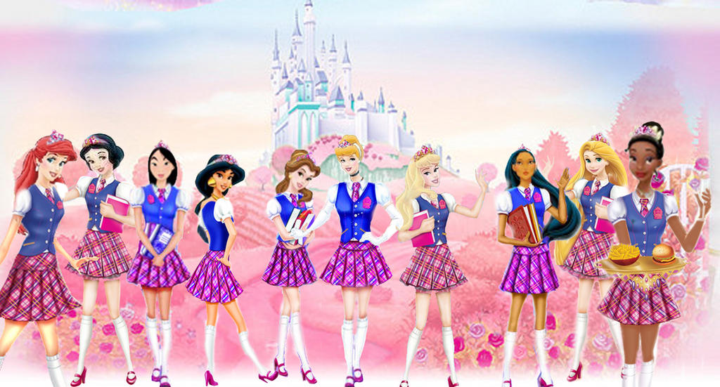 Disney Princesses at Princess Charm School by Ladyknight on DeviantArt