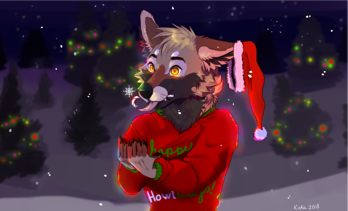snowy bird dog by kitease