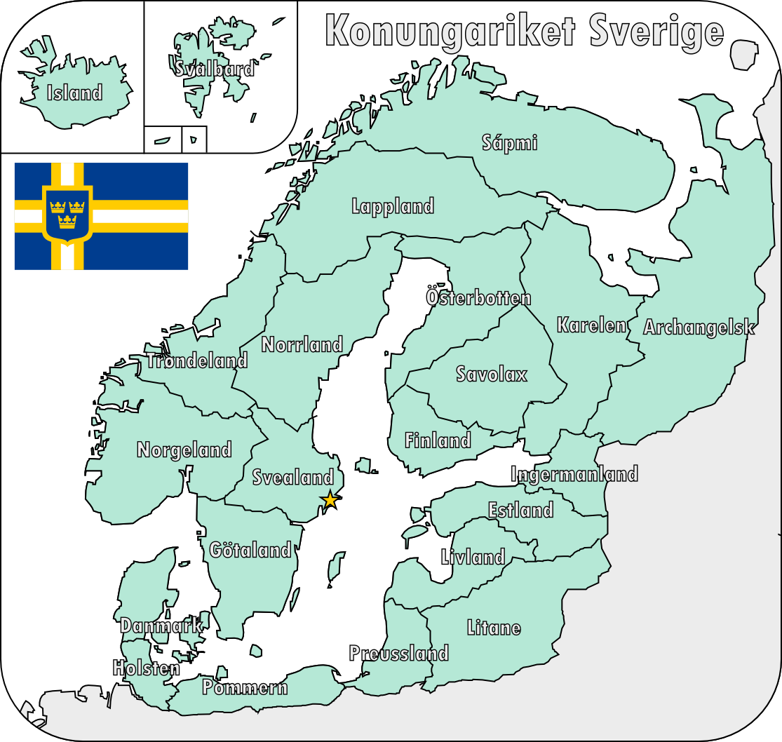 Map of the Swedish Empire