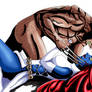 Wolverine and Mystique.