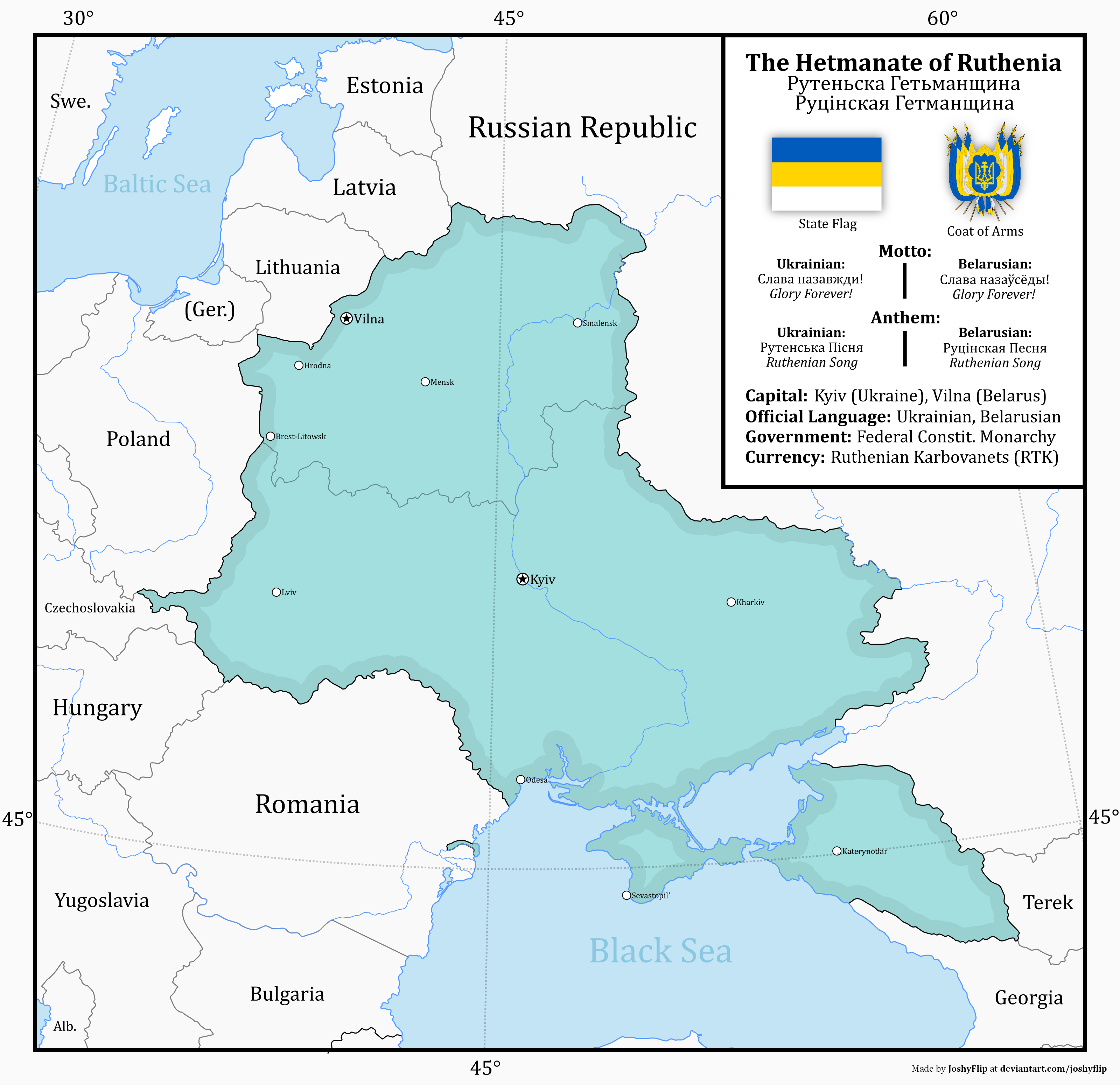Map of the Hetmanate of Ruthenia by JoshyFlip on DeviantArt