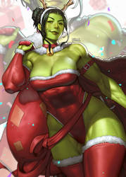 She- hulk Christmas 2022 by Hibren