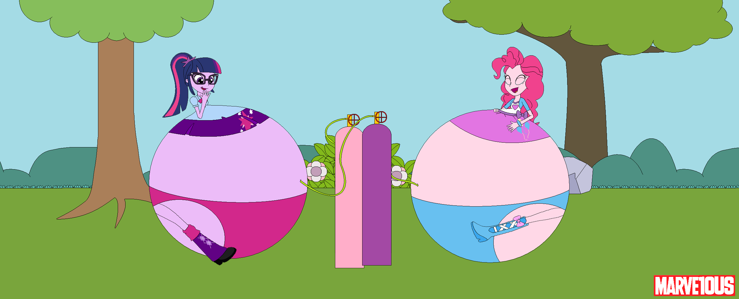 Billy Inflation Twilight and Pinkie's Belly Inflation by Marve10us on DeviantArt