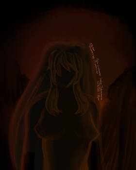 A silhouette painting of Viola