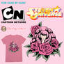 Cartoon Network Licensed SU Rose Quartz Tattoo Tee