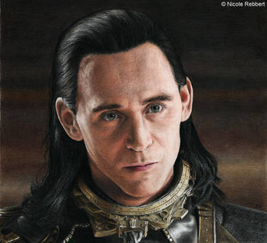 The Trial of Loki (colour pencils)