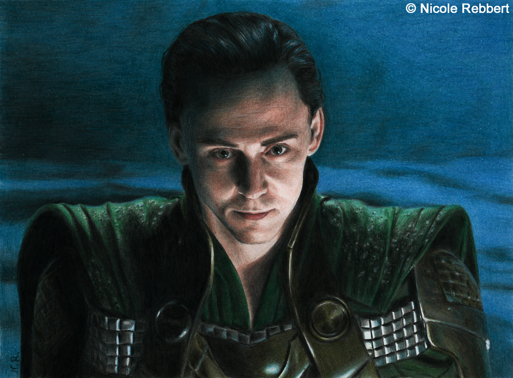 Loki (colour pencils)