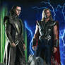 Thor and Loki (colour pencils)
