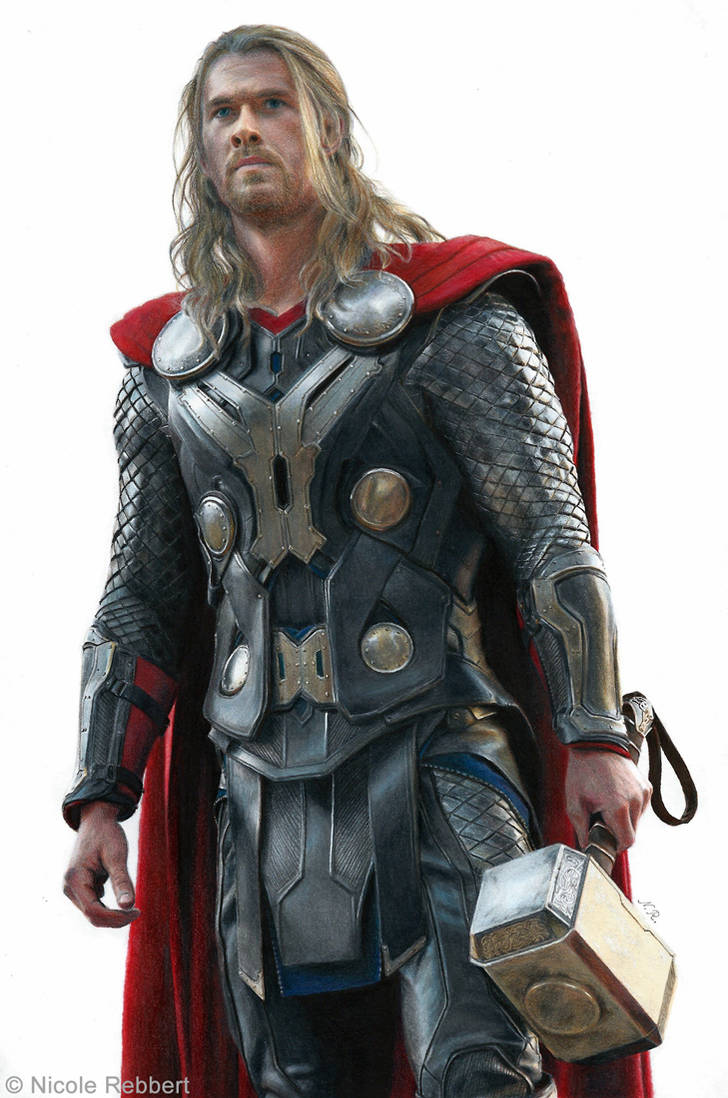 Thor (drawing) by Quelchii