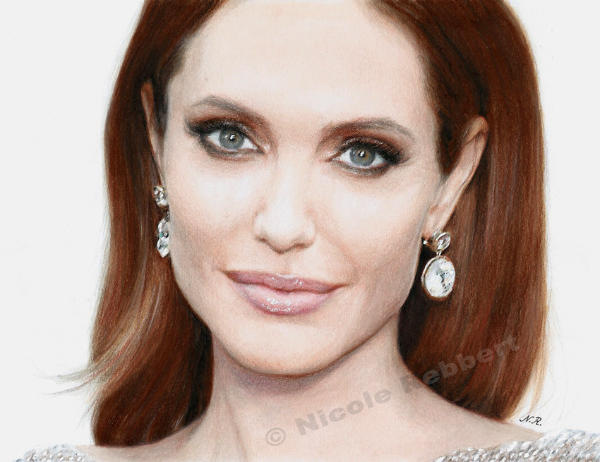 Angelina Jolie (drawing) by Quelchii