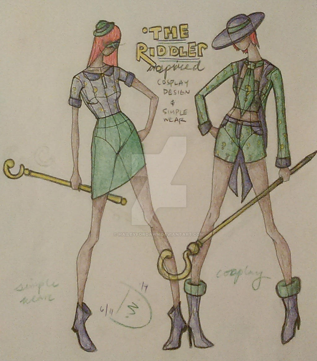Color Swapped Riddler M~F Gender Swapped Design #1: The Riddler v2 by HaileyForDawn on DeviantArt